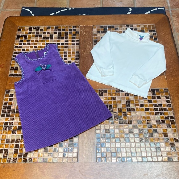 Florence Eiseman Blueberry Corduroy Jumper Set - Picture 7 of 8